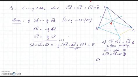 Vectori Ii Centrul De Greutate Al Unui Triunghi Youtube