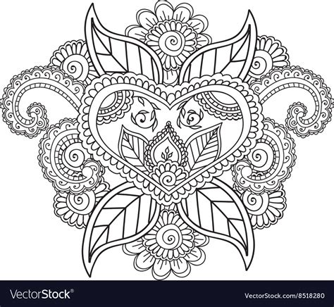 Collection Of Henna Coloring Pages Free Printable