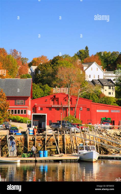 Harbor Rockport Maine Usa Stock Photo Alamy