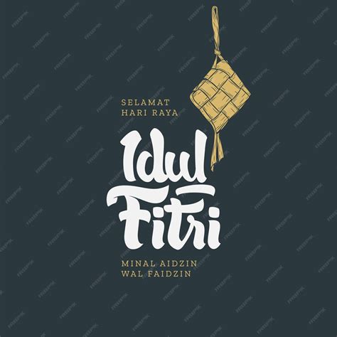 Premium Vector Selamat Hari Raya Idul Fitri Means Happy Eid Mubarak