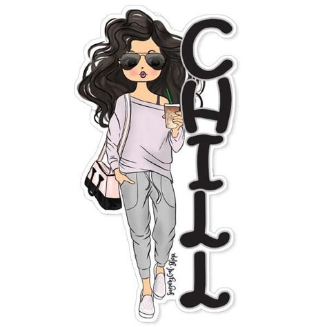 Vinyl Sticker Sugary Gal Chill Brunette Fair Paper House Vinyl Sticker Vinyl Paper House