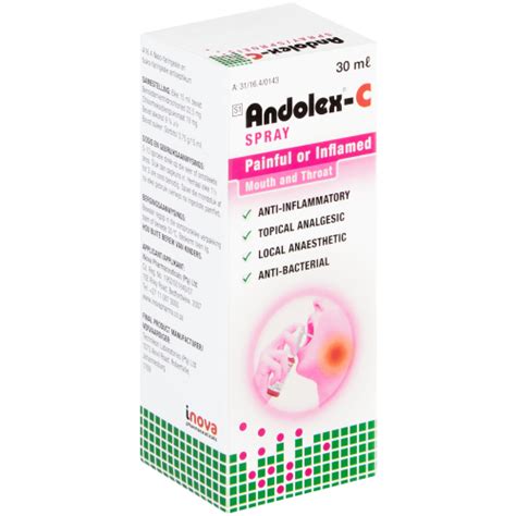 Andolex C Oral Spray 30ml Clicks