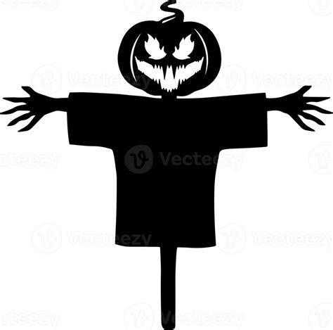 Halloween Scarecrow Silhouette 12509207 PNG