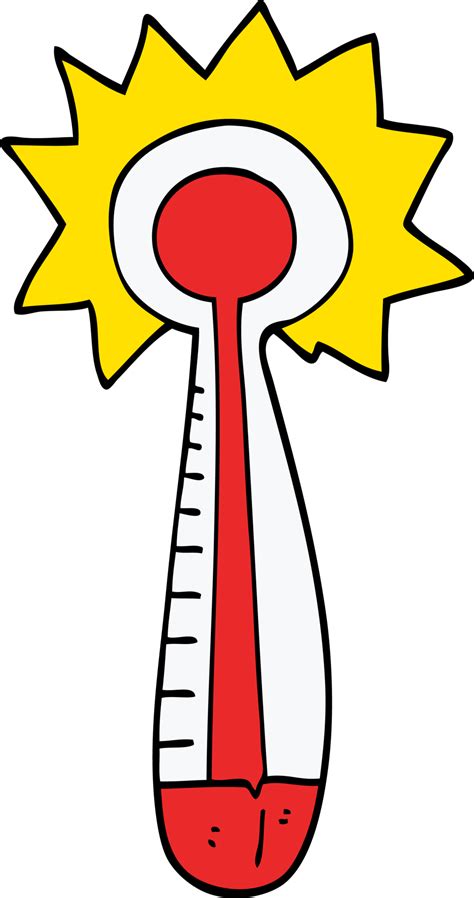 Cartoon Doodle Hot Thermometer PNG