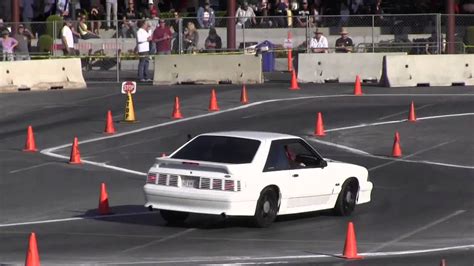 Ford Mustang Gt Fox Body Whites Track Run At Good Guys Autocross 11