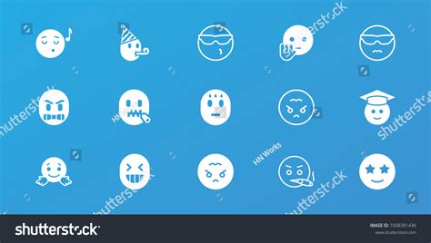 Editable 15 Emoji Icons Emoji Listening Stock Vector (Royalty Free) 1008381436 | Shutterstock