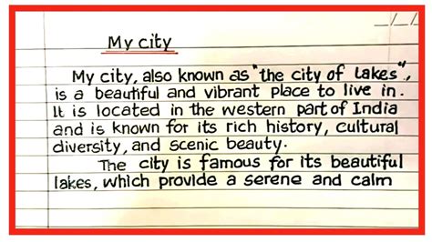 My City Essay Essay On My City In English My City Essay Writing