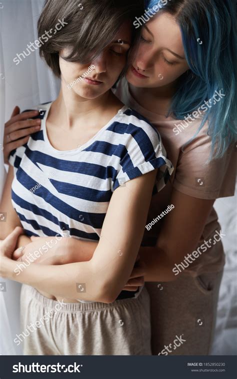 Lesbian Couple Hugging Images Stock Photos Vectors Shutterstock