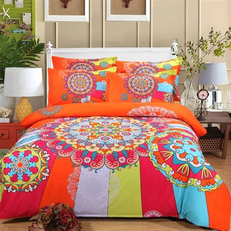 Designer Bedding Set 4pcs Bohemia National Duvet Doona Cover Set Teal