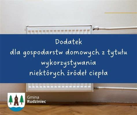 Gmina Rudziniec Dodatek dla gospodarstw domowych z tytułu