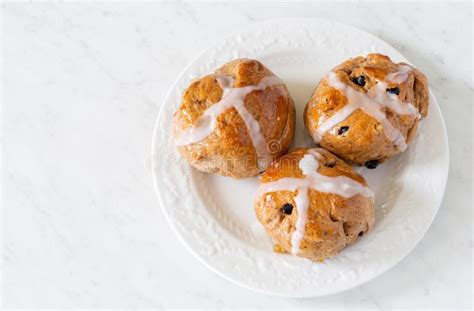 Home Made Traditional Hot Cross Buns Stock Photo Image Of Life Cross