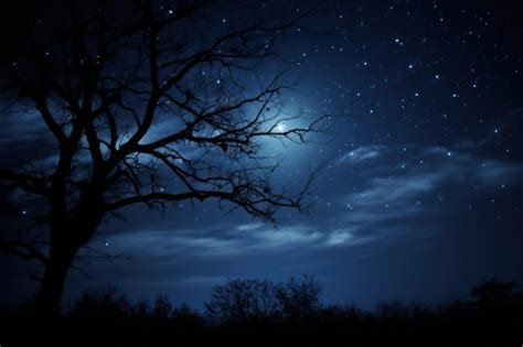 Premium AI Image | Moonlit night sky