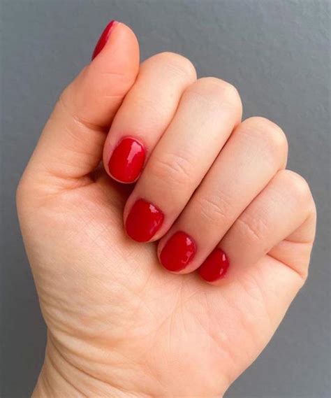 50 Short Red Nails Designs 2024 Tailoringinhindi