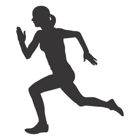 Woman Running Silhouette Png