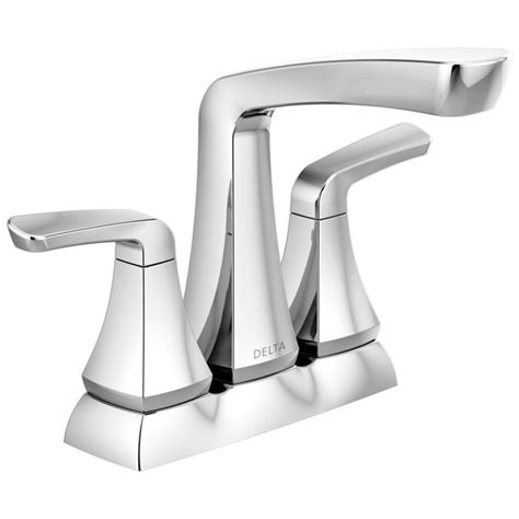 Delta Vesna Chrome 2-Handle 4-in Centerset WaterSense Bathroom Sink ...