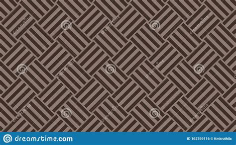 Dark Brown Seamless Geometric Stripes Pattern Vector Art Stock Vector