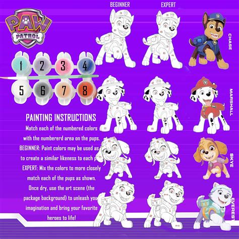 Pinta Tus Propias Figuras De Paw Patrol Juego De Manualidades