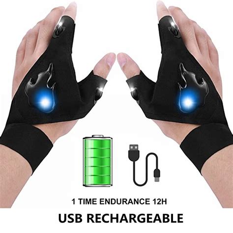 Led Flashlight Gloves Rechargeable Hands Free Hand Gloves Led Lights