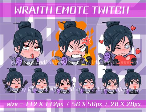 Apex Legends Twitch Emotes Pack Wraith Apex Legends Twitch Etsy France