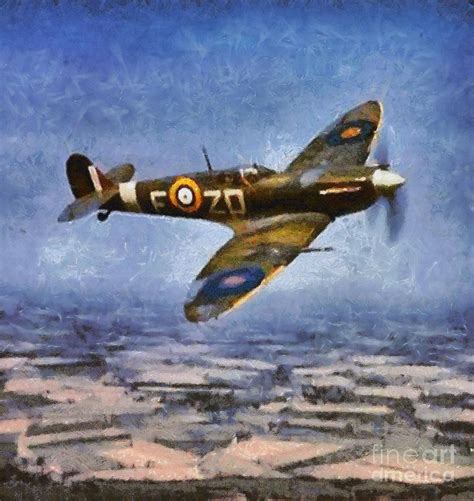 RAF Spitfire, WWII Painting by Esoterica Art Agency - Fine Art America