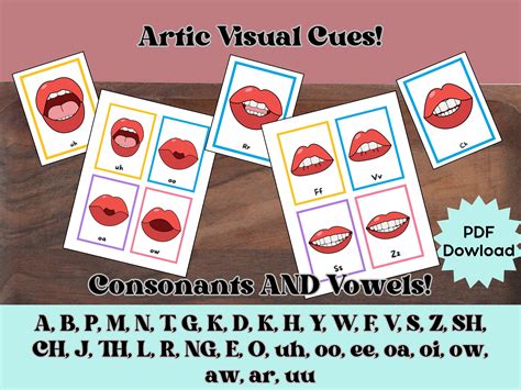 Articulation Cue Cards Speech Sound Visuals Mouth Shapes Bundle