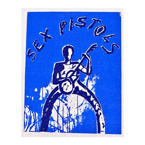 Limited Edition Sex Pistols Guitar Sketch Screenprint Sex Pistols