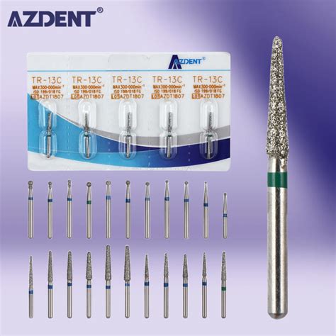 Azdent Pcs Pack Dental Diamond Burs Drill For High Speed Handpiece Fg