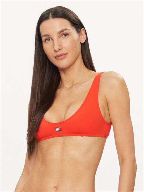 Tommy Hilfiger Góra od bikini UW0UW05098 Czerwony Modivo pl