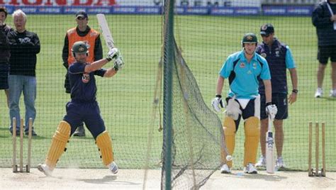 Ricky Ponting And Shane Watson In The Nets Espncricinfo