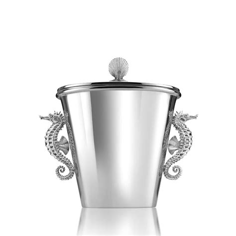 Sea Horse Ice Bucket In Sterling Silver Asprey London