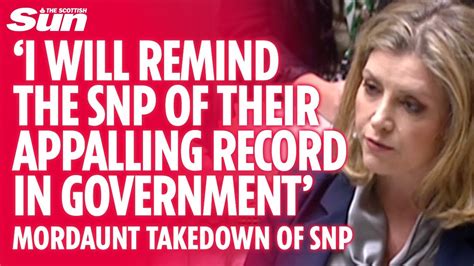 Penny Mordaunt Targets Snp Stephen Flynn Not Singing National Anthem In