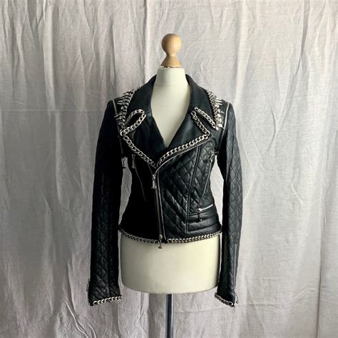 Limited Edition Philipp Plein Crystal Biker Jacket S Gem