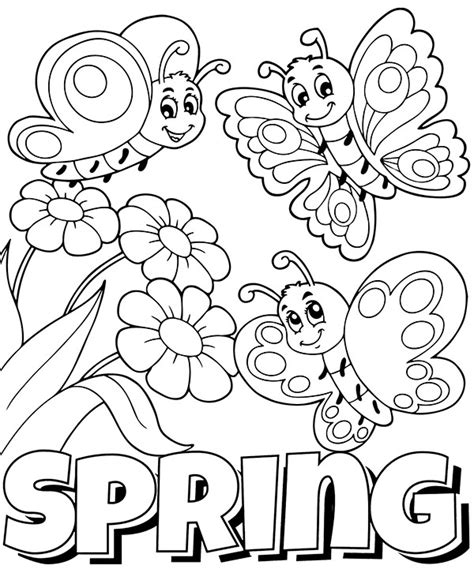 Coloring Pages For Spring Printable