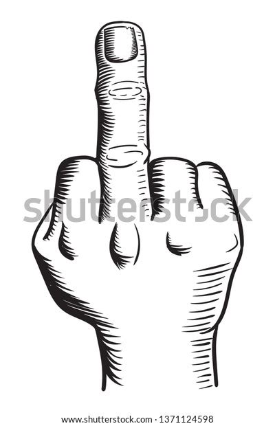 Hand Fuck Vector Illustration Stock Vector Royalty Free 1371124598 Shutterstock