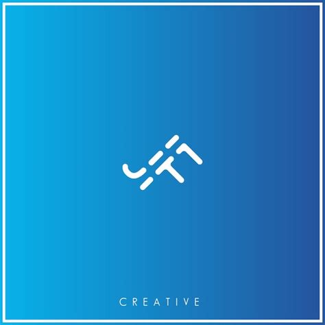 Jf creative último design de logotipo premium vector creative logo