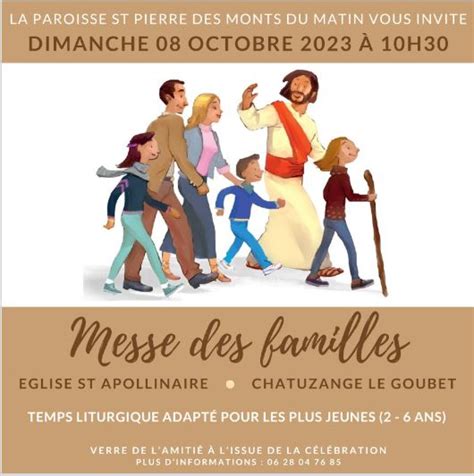 Messe Des Familles Paroisse Saint Pierre Des Monts Du Matin