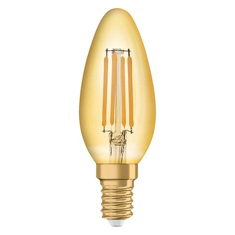 4 X Osram LED Filament Vintage 1906 Kerze 4 5W 36W E14 Klar Gold Ex