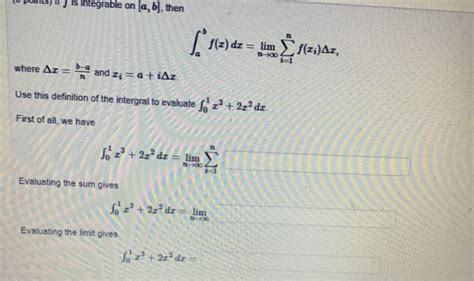 Solved 3 Points If F Is Integrable On A B Then F Az F Chegg