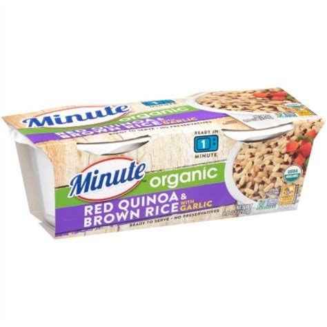 Minute Ready To Serve Organic Red Quinoa Brown Rice With Garlic