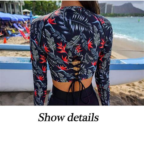 Có sẵn đồ bơi bikini 2 mảnh dài tay cột dây lưng sexy phối hoạ tiết hoa xanh quần cạp cao trẻ