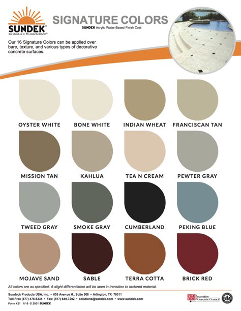 Kool Deck Color Chart