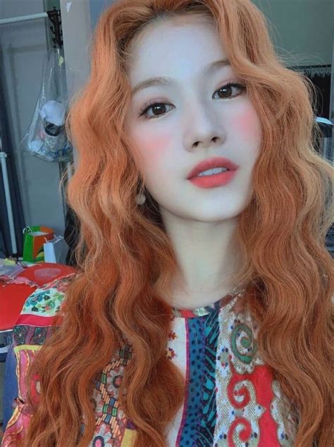 Sana Pics On Twitter Twice Sana Twice Orange Hair