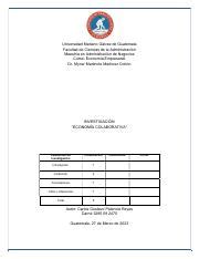 Economía colaborativa pdf Universidad Mariano Gálvez de Guatemala