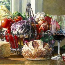 Схема вышивки «натюрморт с красным вином» (№1085313) - Вышивка крестом