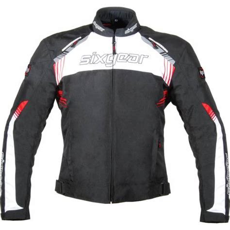 Geac Moto Din Textil Sixgear Striker Negru Alb Bbmoto