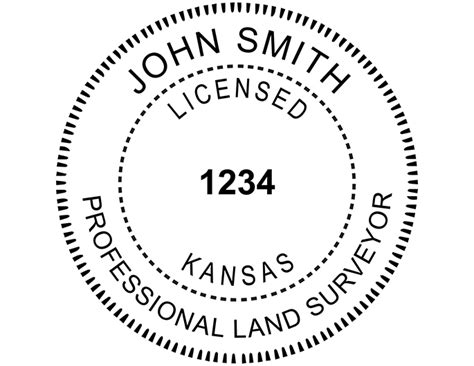 Kansas Land Surveyor Rubber Stamp Rubber Stamp Warehouse