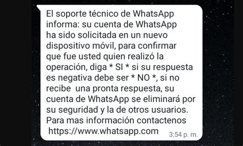 Falso Mensaje De Soporte Técnico De Whatsapp Busca Robar Cuentas