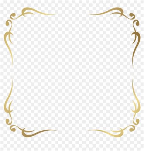 Find hd Free Png Download Decorative Frame Border Clipart Png - Decorative Gold Borders Png ...