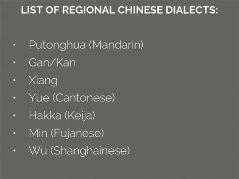 Culture Unit Chinese Dialects By Chida Hang