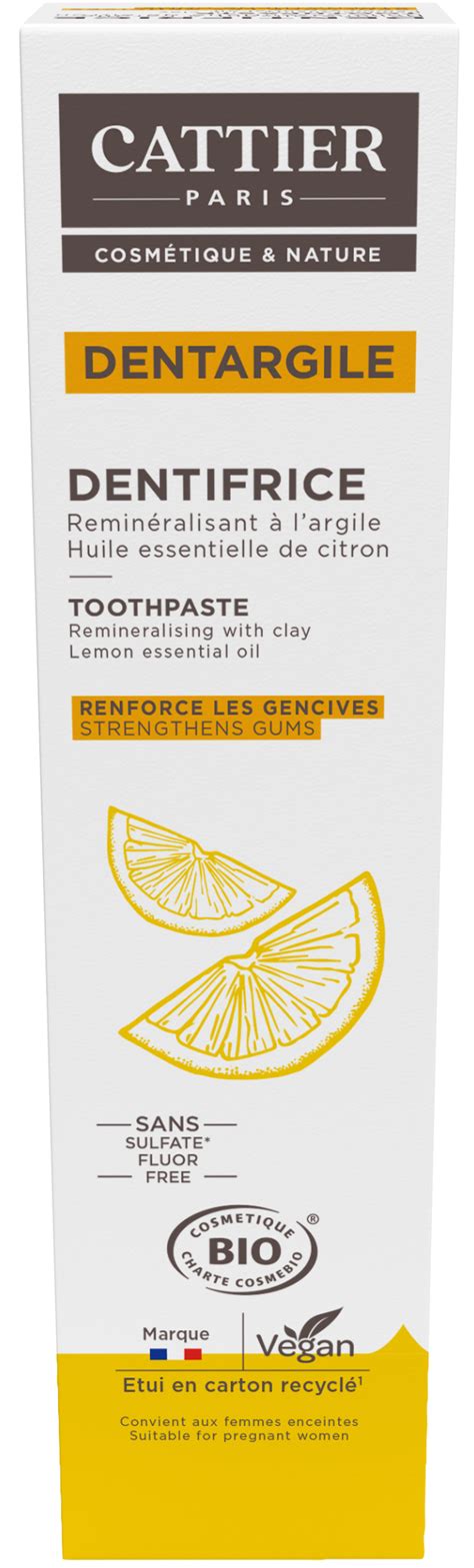 Cattier Dentargile Dentifrice Gencives Irritées Bio 75 ml